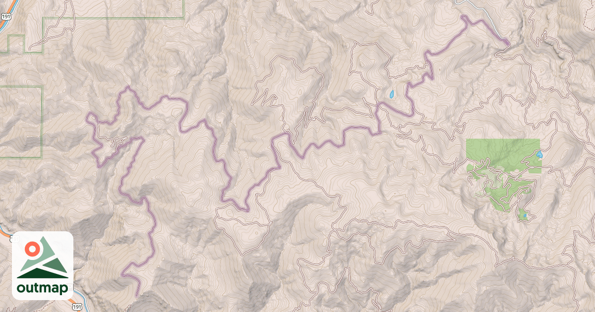 Map of Wilson Creek Divide Road