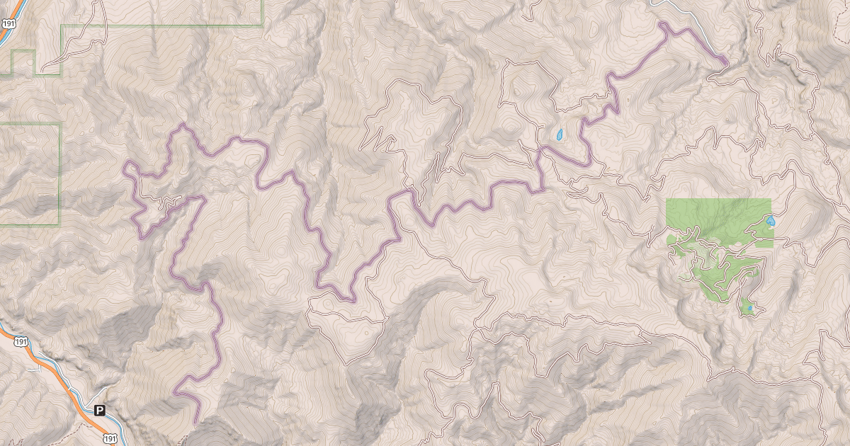 Map preview of Wilson Creek Divide Road