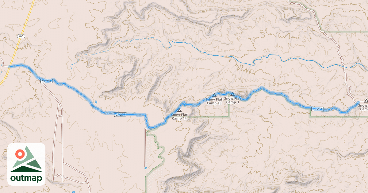 Map of Snow Flat Road