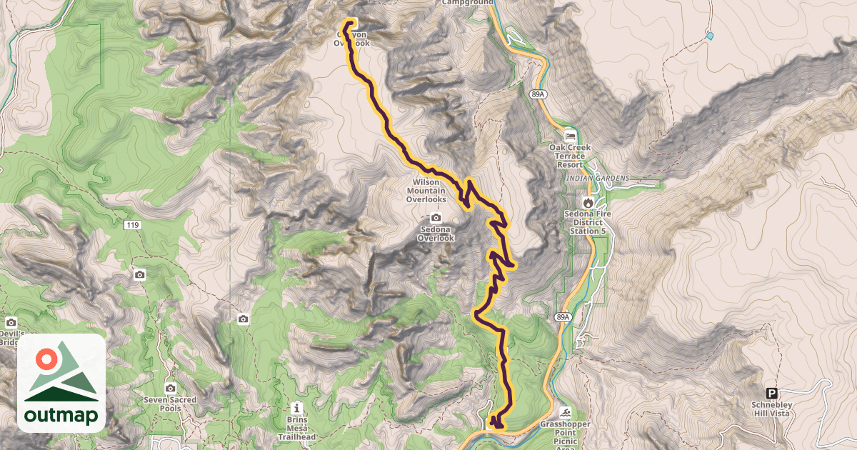 Map of Wilson Mountain Trail
