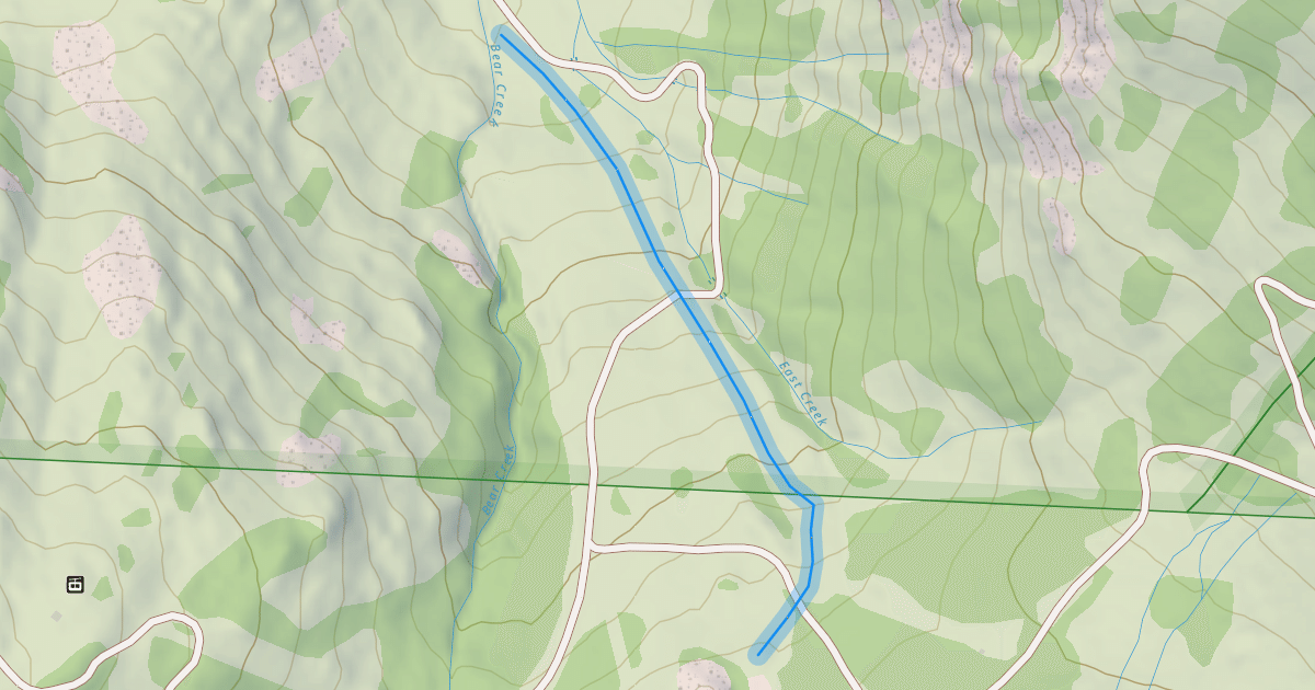 Map preview of East Creek