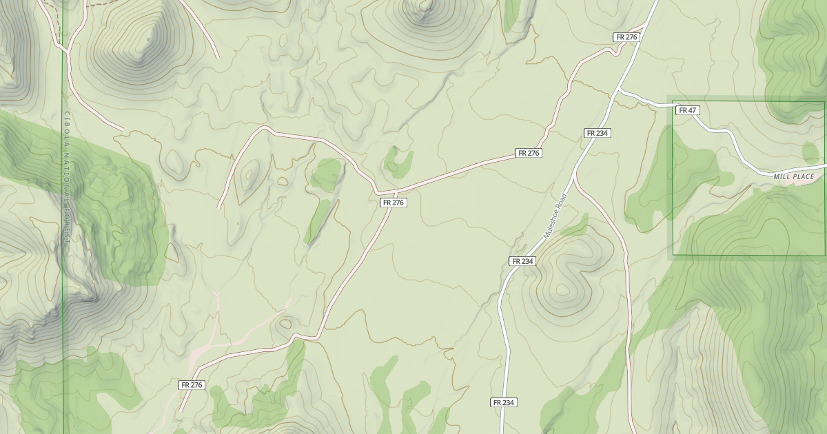 Map preview of USFS Motor Vehicle Use Map Roads {5E463B6F-8A90-4B84-8BA4-2C034D486897}
