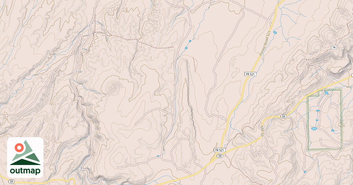 Map of COLD SPRINGS CANYON