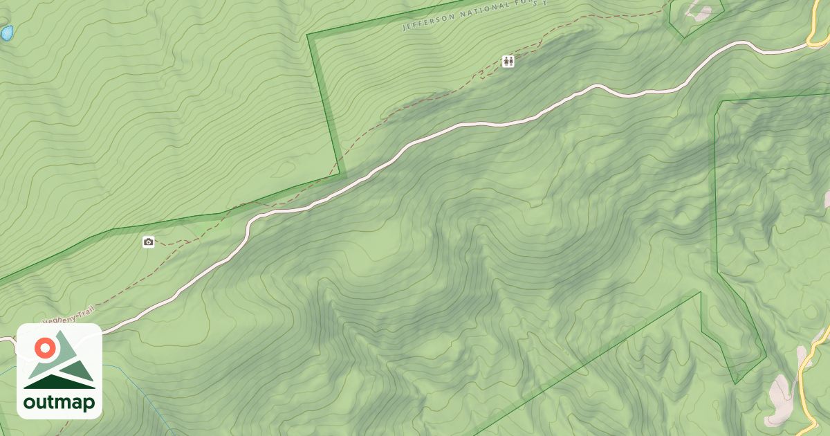 Map of HANGING ROCK in Monroe