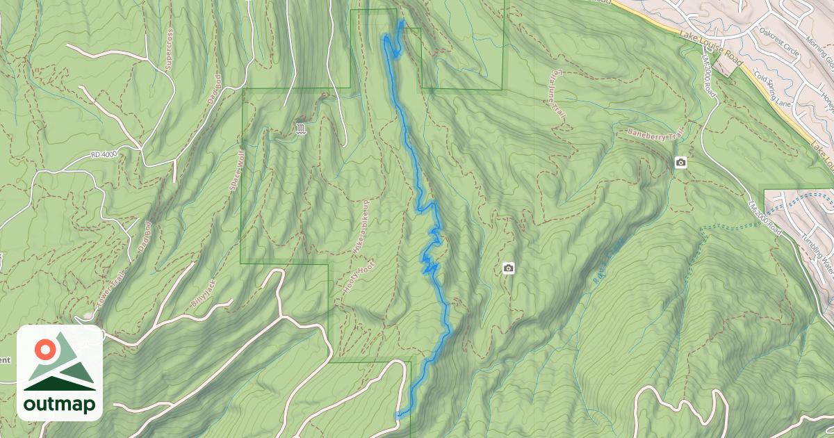 Map of Cougar Ridge Trail