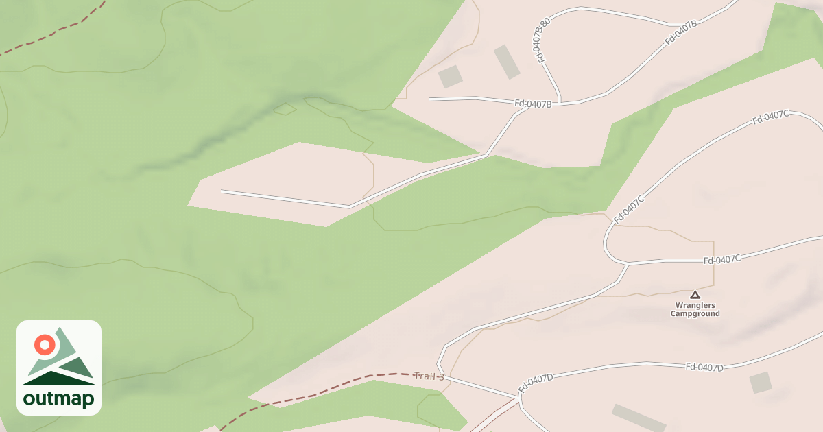 Map of BASIC CAMPSITES ACCESS