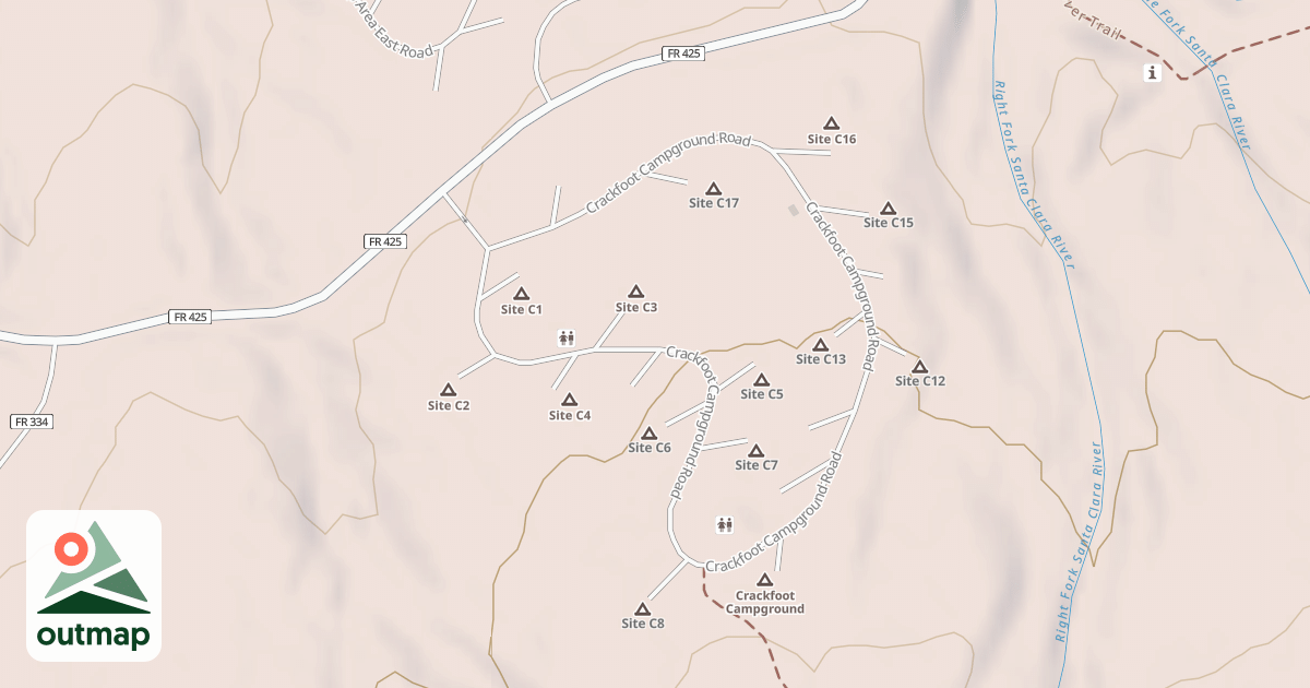 Map of CRACKFOOT CG