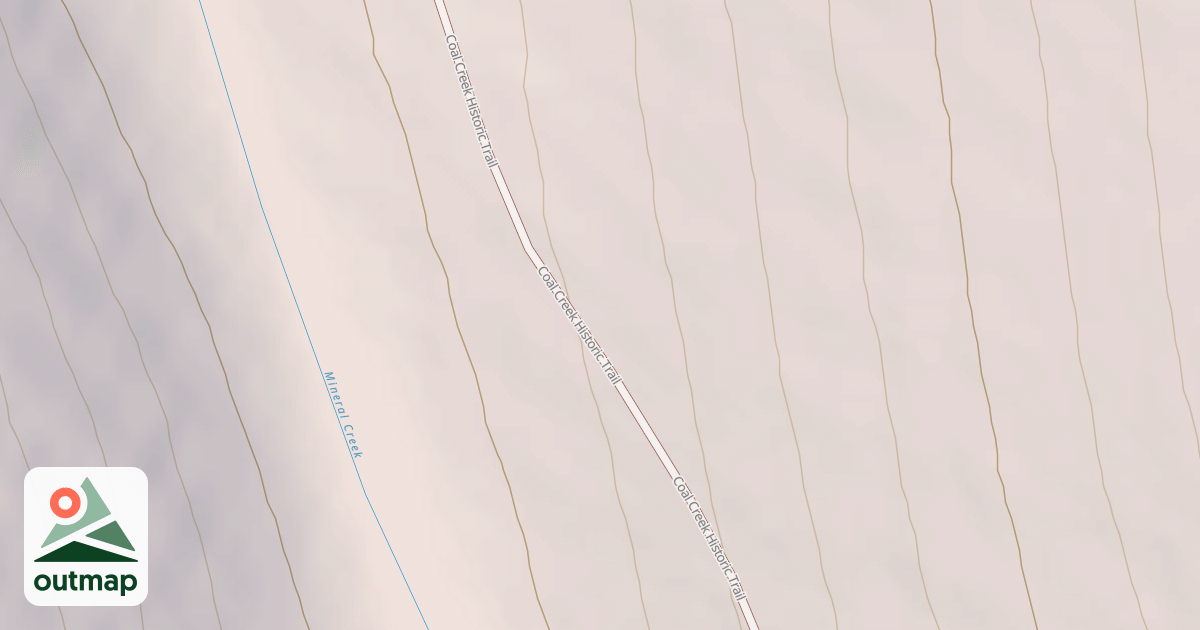 Map of Coal Creek Upper Road