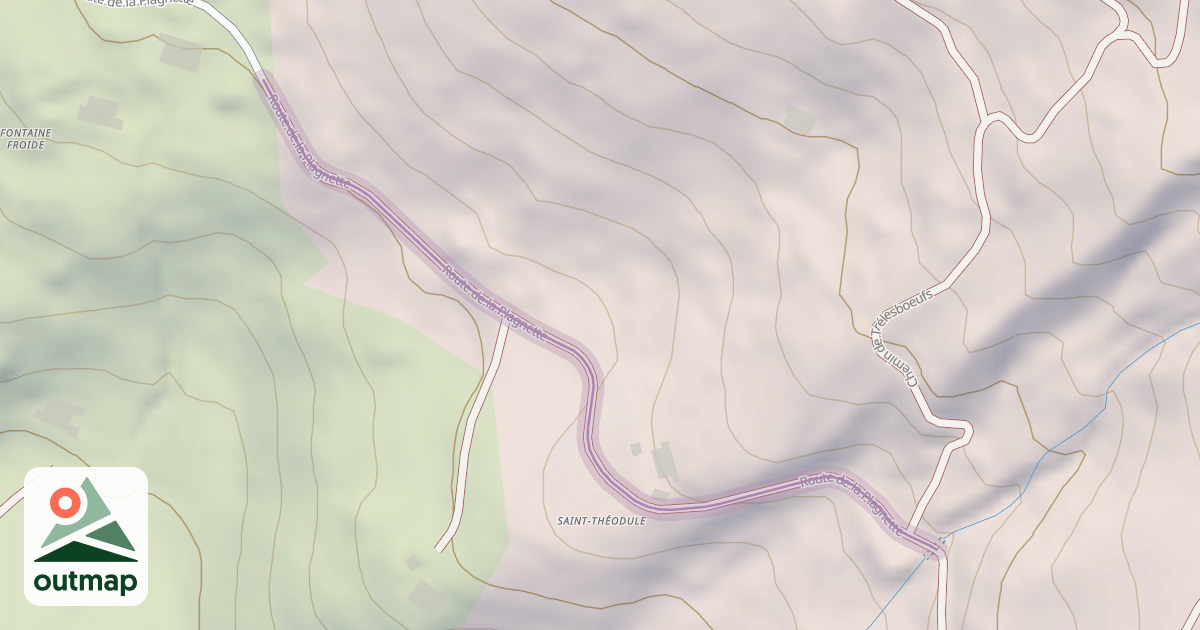 Map of Route de la Plagnette