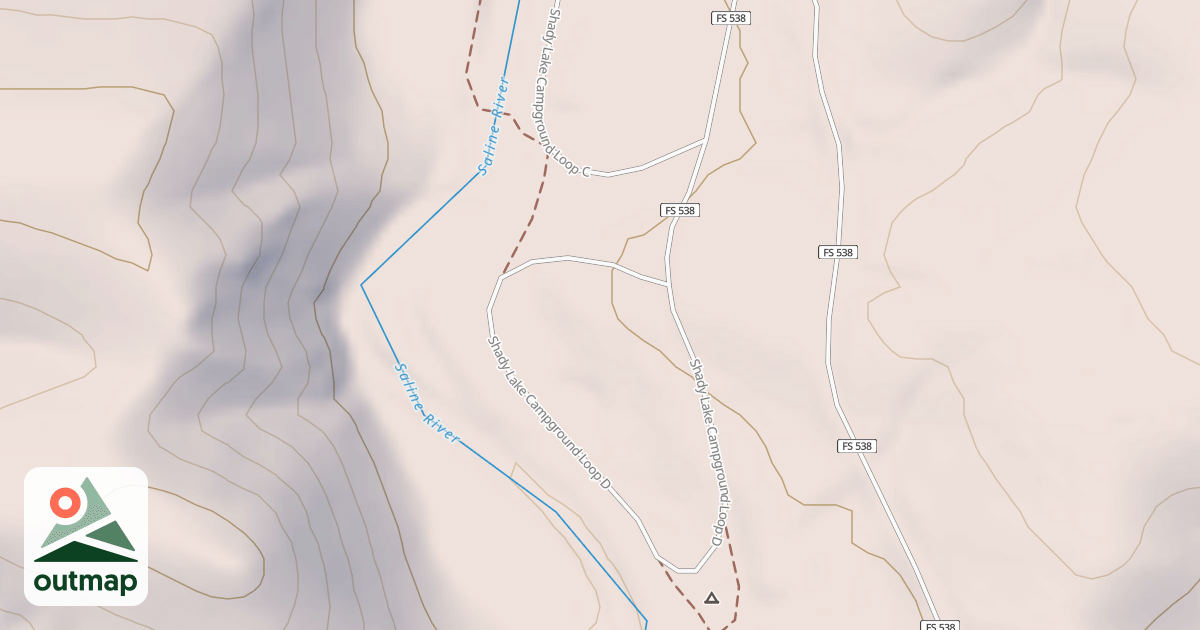 Map of SHADY LAKE CAMPGROUND LOOP D