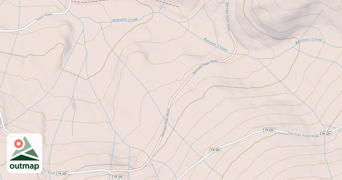 Map of BENNETT PEAK