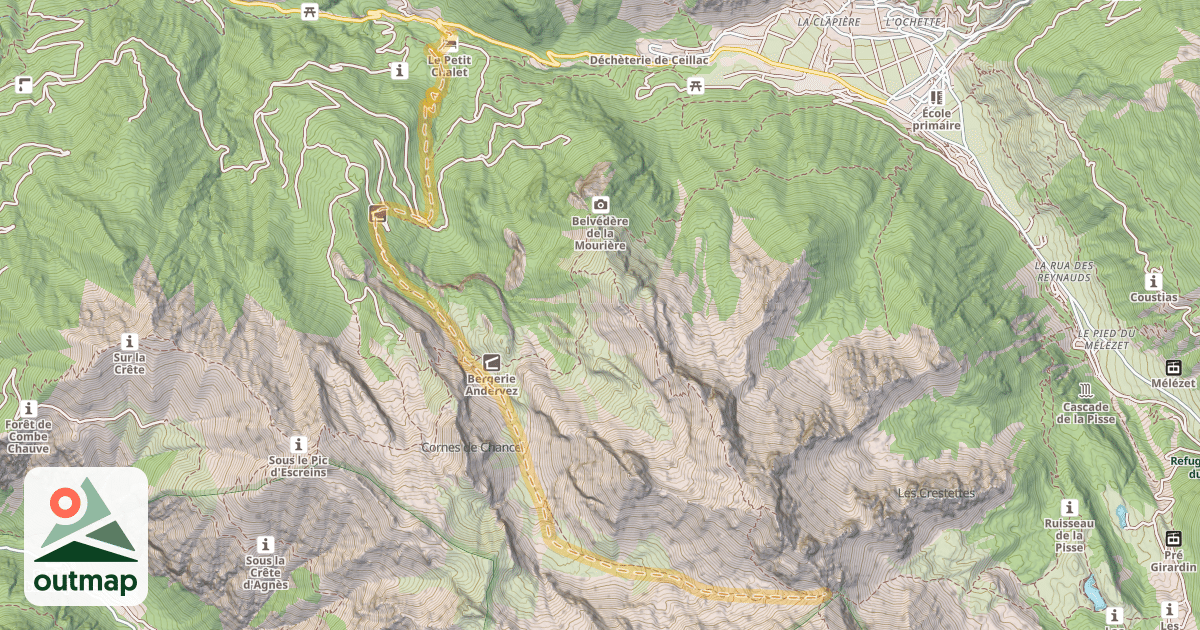 Map of Pas du Curé — L’Ubac de l’Aval