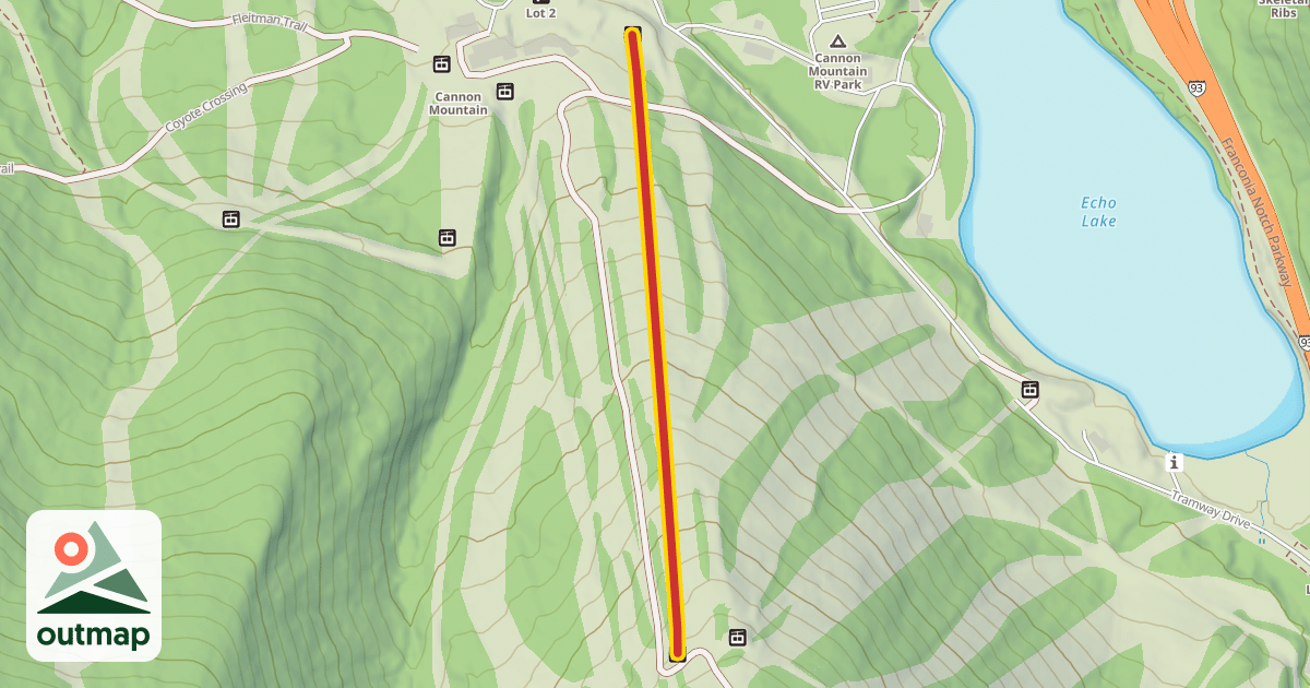 Map of Eagle Cliff Triple