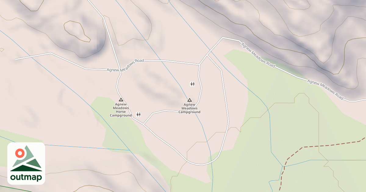 Map of AGNEW MEADOWS HORSE CAMP Q-035