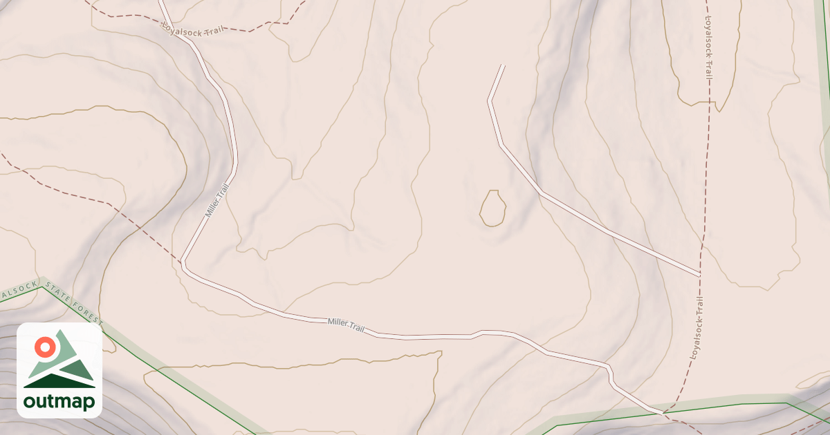 Map of Loyalsock State Forest & Worlds End State Park Snowmobile Trails