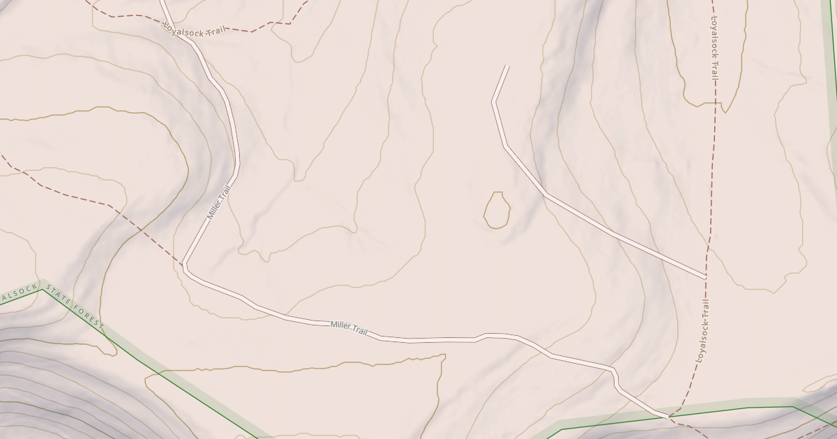 Map preview of Loyalsock State Forest & Worlds End State Park Snowmobile Trails