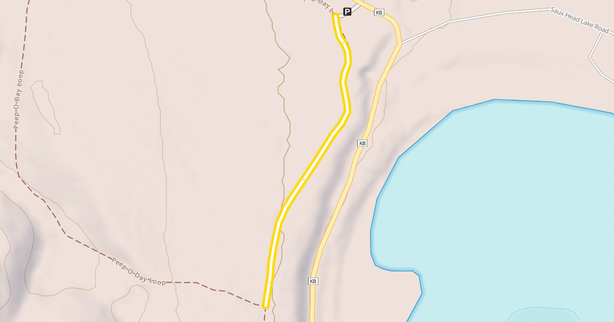 Map preview of Peep-O-Day Loop