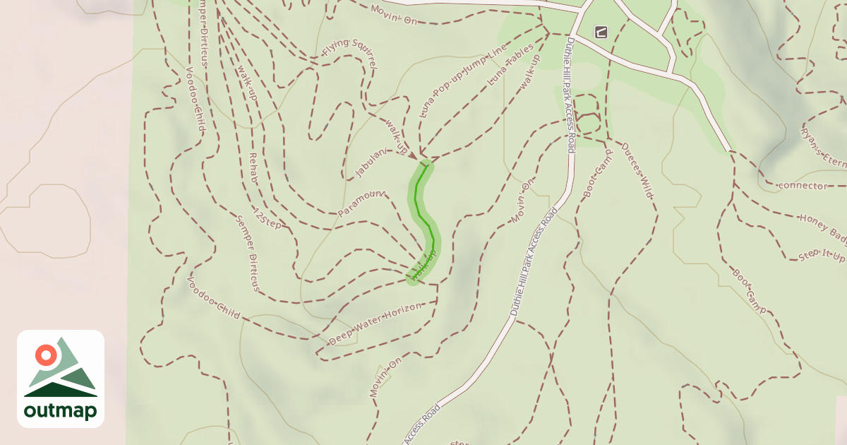 Map of Luna Lines to Flow Park Connector