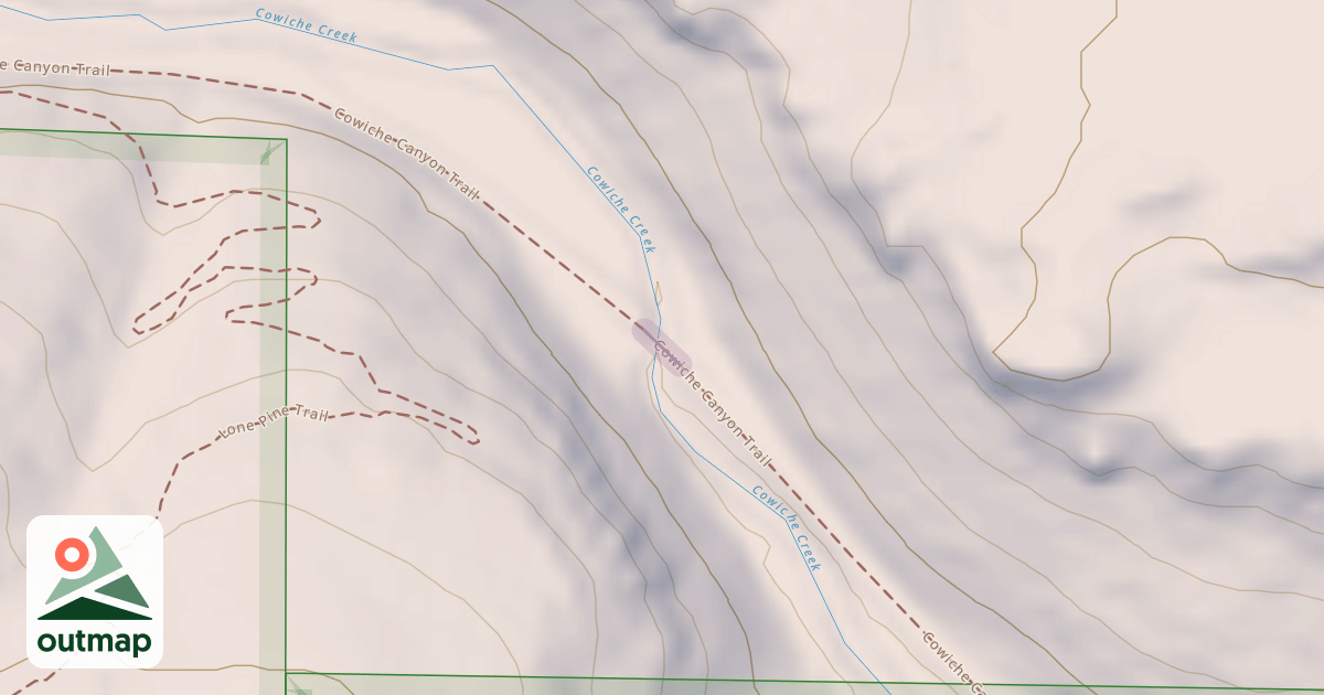 Map of Cowiche Canyon Trail