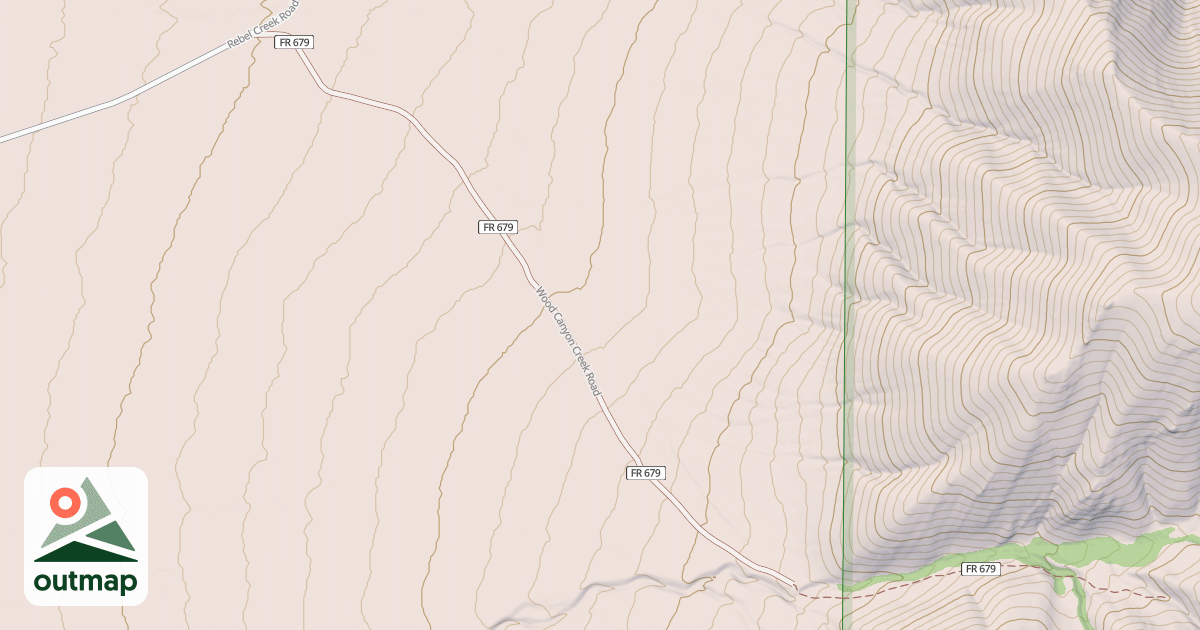 Map of WOOD CANYON CREEK