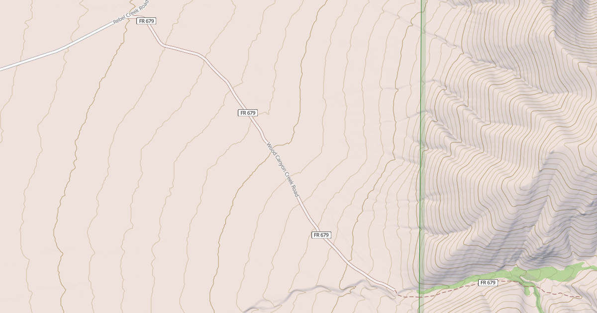 Map preview of WOOD CANYON CREEK