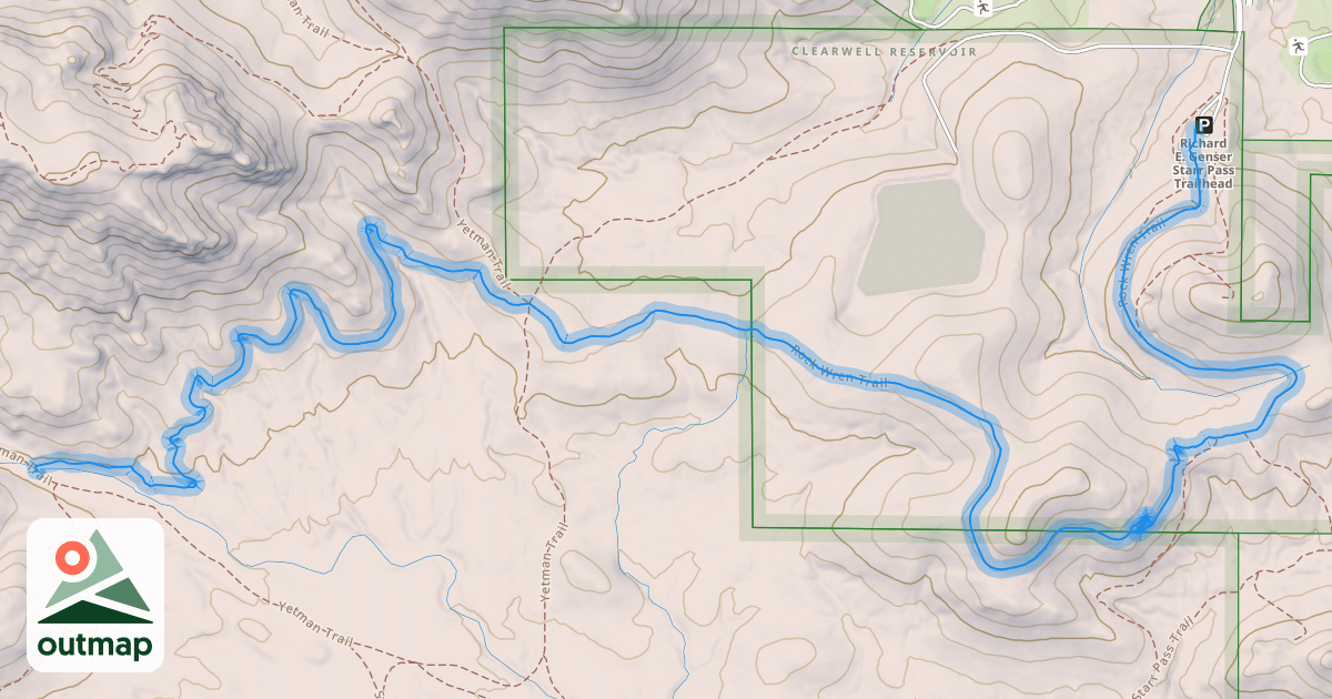 Map of Rock Wren Trail