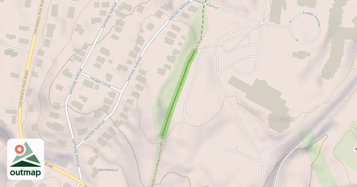 Map of Old Croton Aqueduct Trail