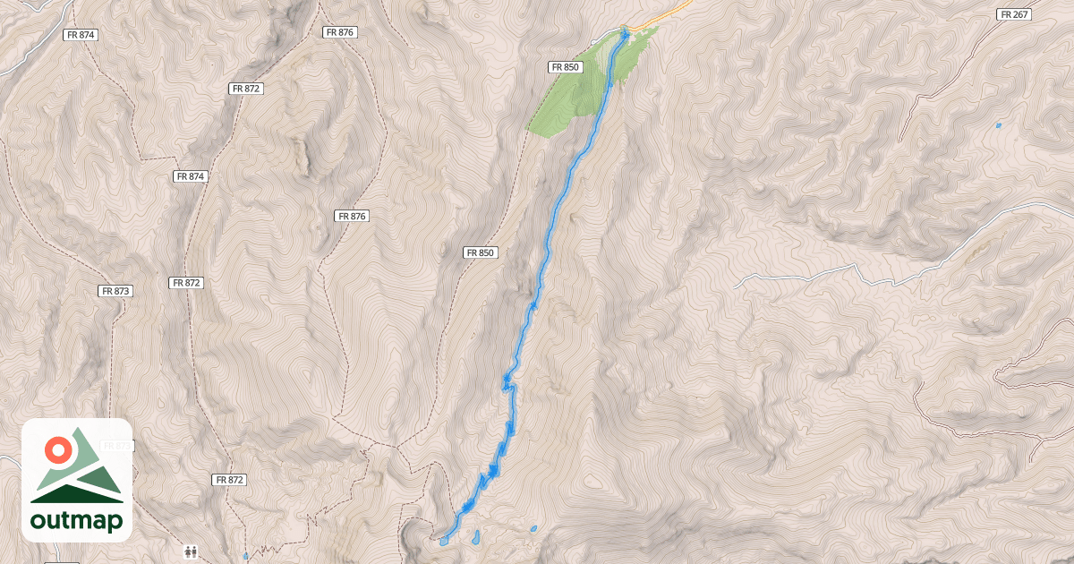 Map of Middle Frisco Trail