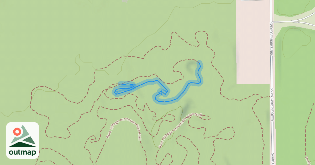 Map of Rum Village mountain bike trail