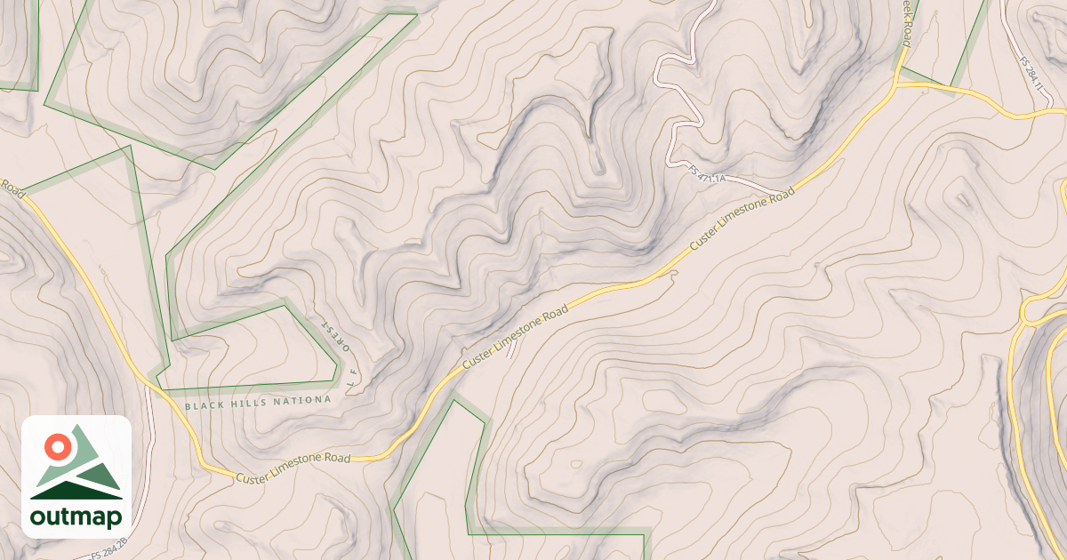 Map of CUSTER LIMESTONE