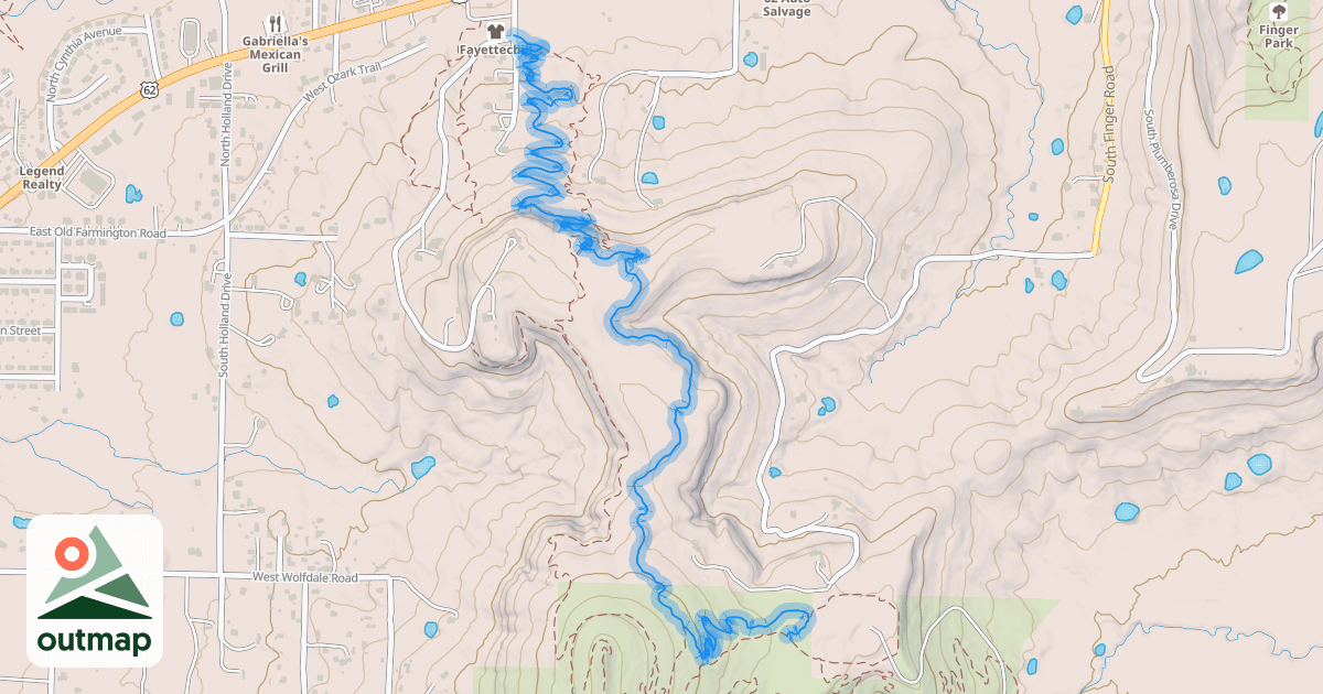 Map of Fayetteville Traverse