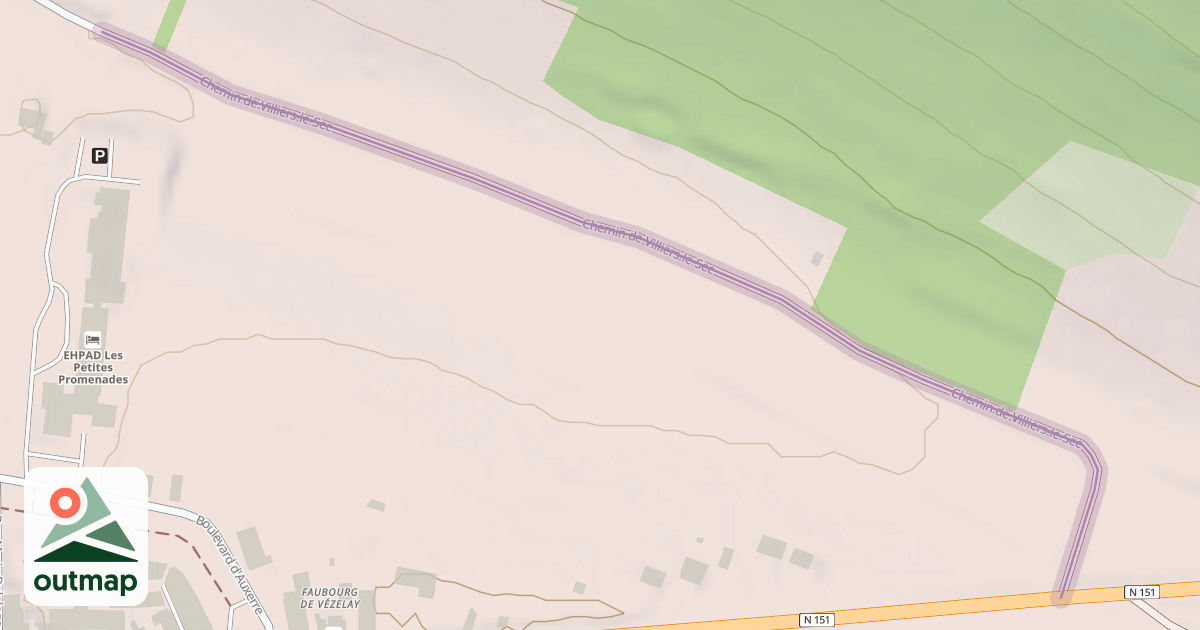 Map of Chemin de Villiers-le-Sec