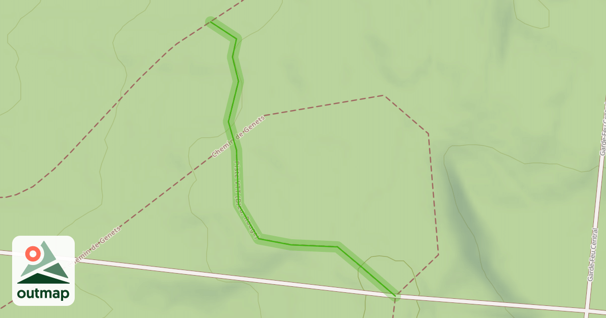 Map of Piste VTT (Bleu, Rouge)