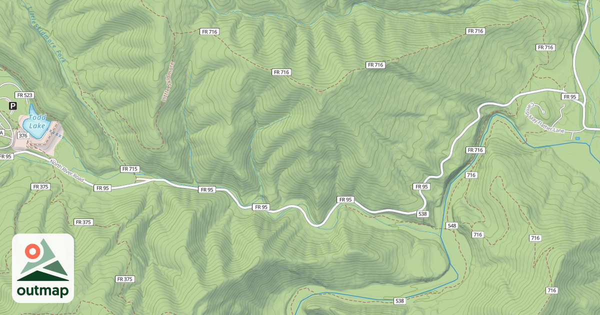 Map of NORTH RIVER