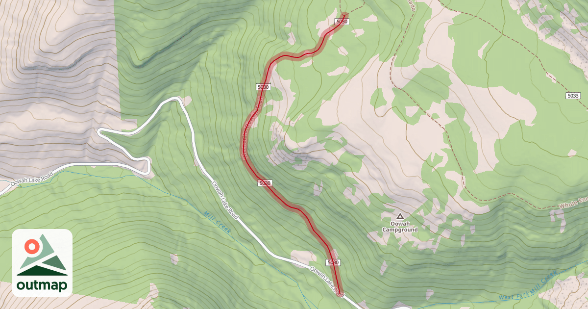 Map of Warner to Oowah Trail