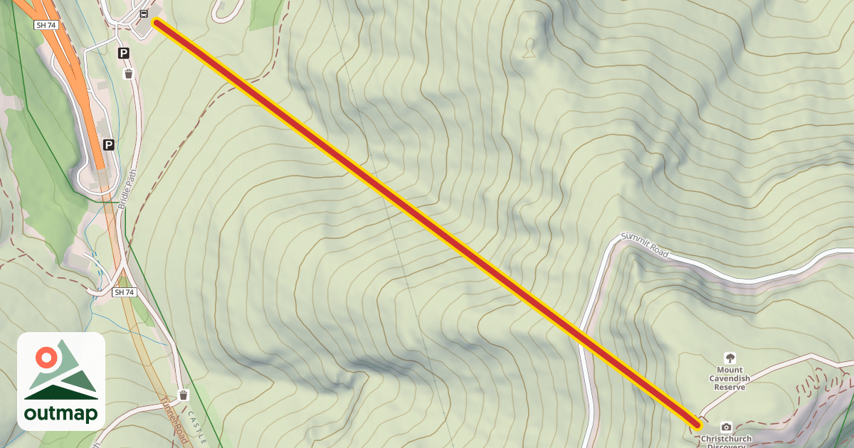 Map of Christchurch Gondola