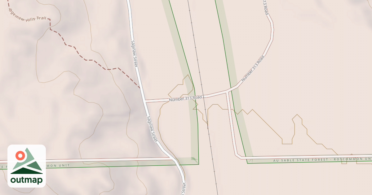 Map of Ogemaw Hills Trail