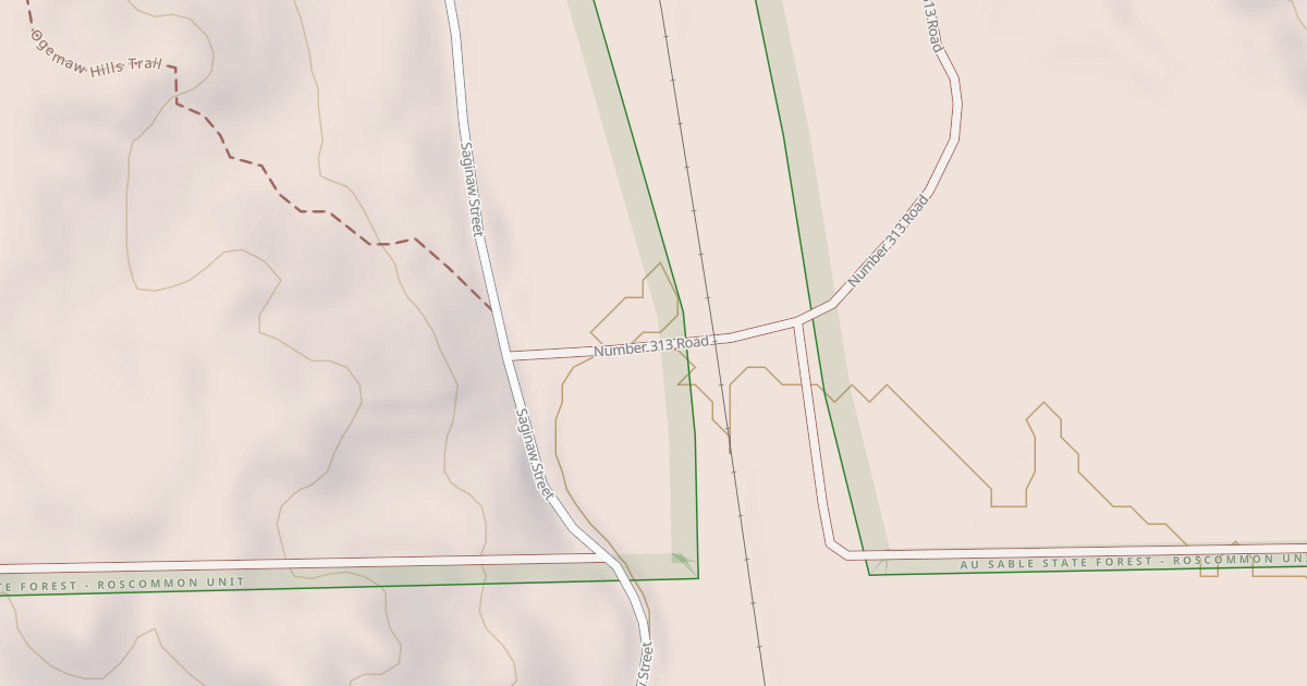 Map preview of Ogemaw Hills Trail