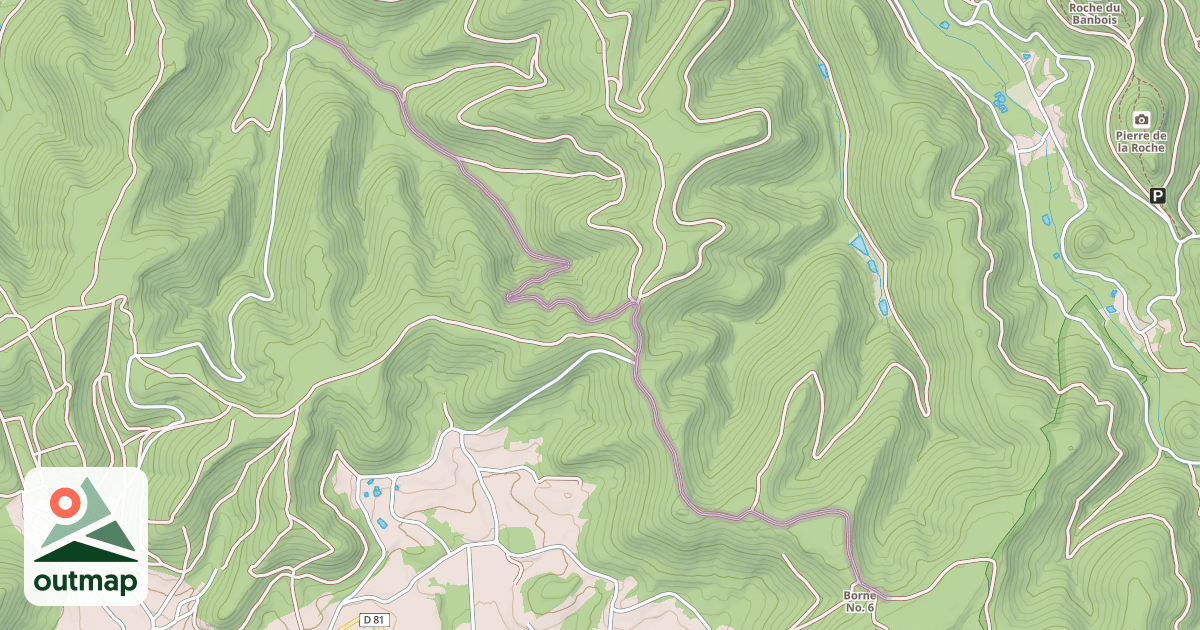 Map of Route Forestière d'Érival