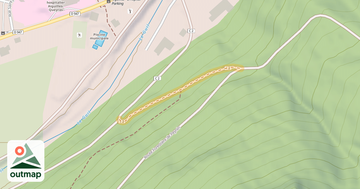 Map of Route Forestière de Peynin