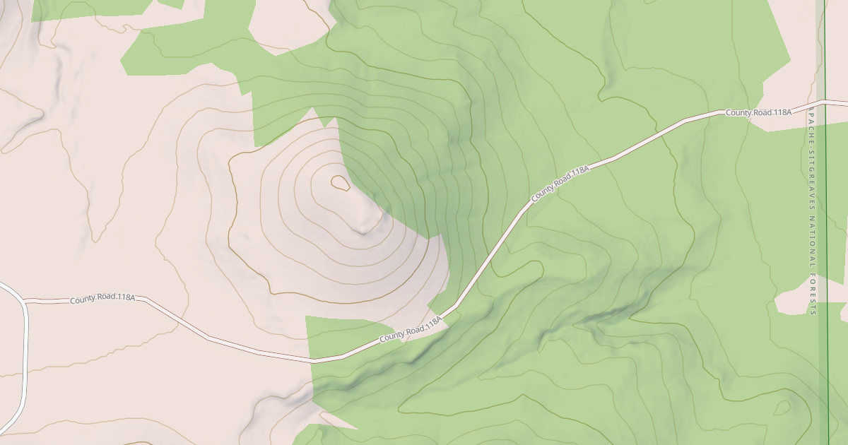 Map preview of USFS National Forest System Roads {938613B2-91DE-4435-BB36-B80F705037BE}