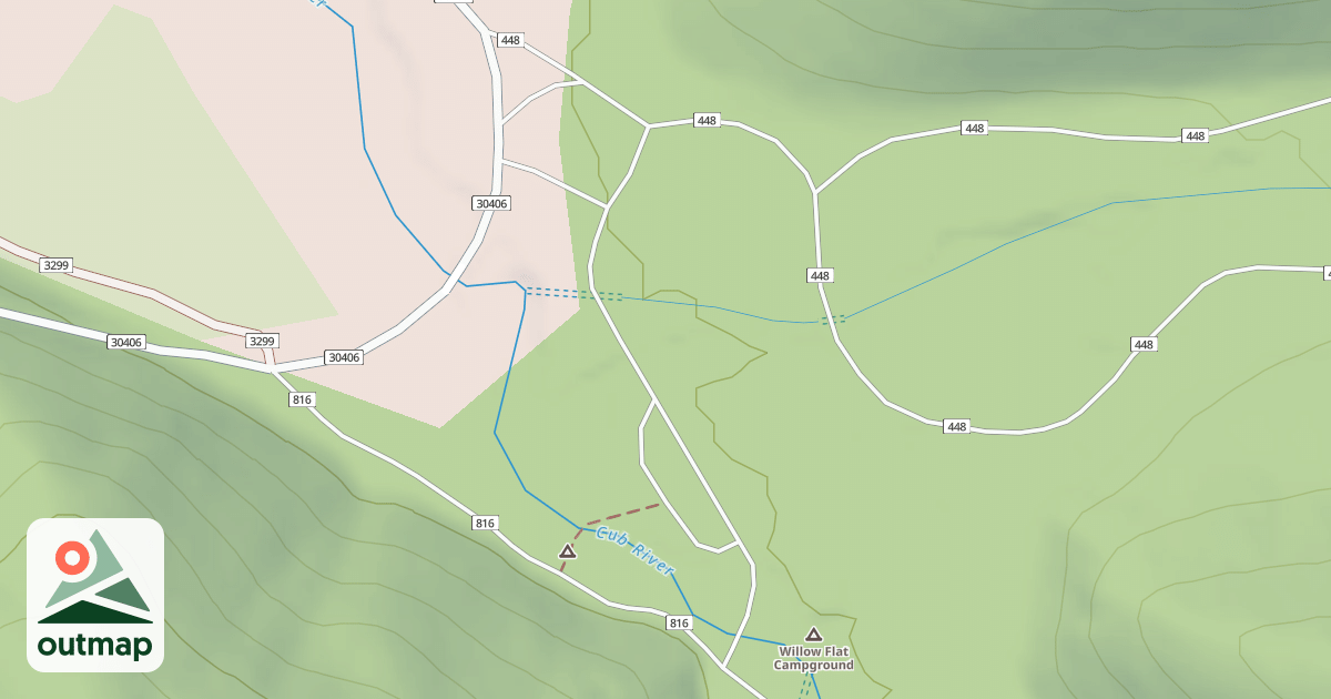 Map of WILLOW FLAT CG GROUP SITE