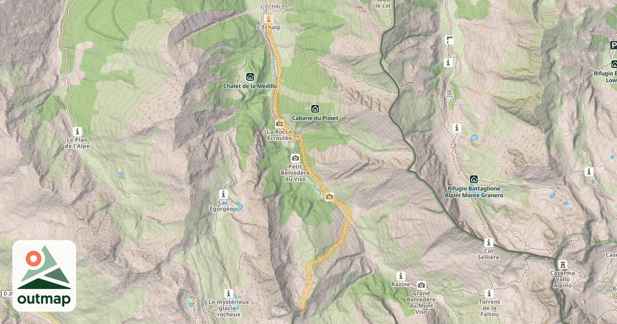 Map of Les Bréchettes — L'Échalp