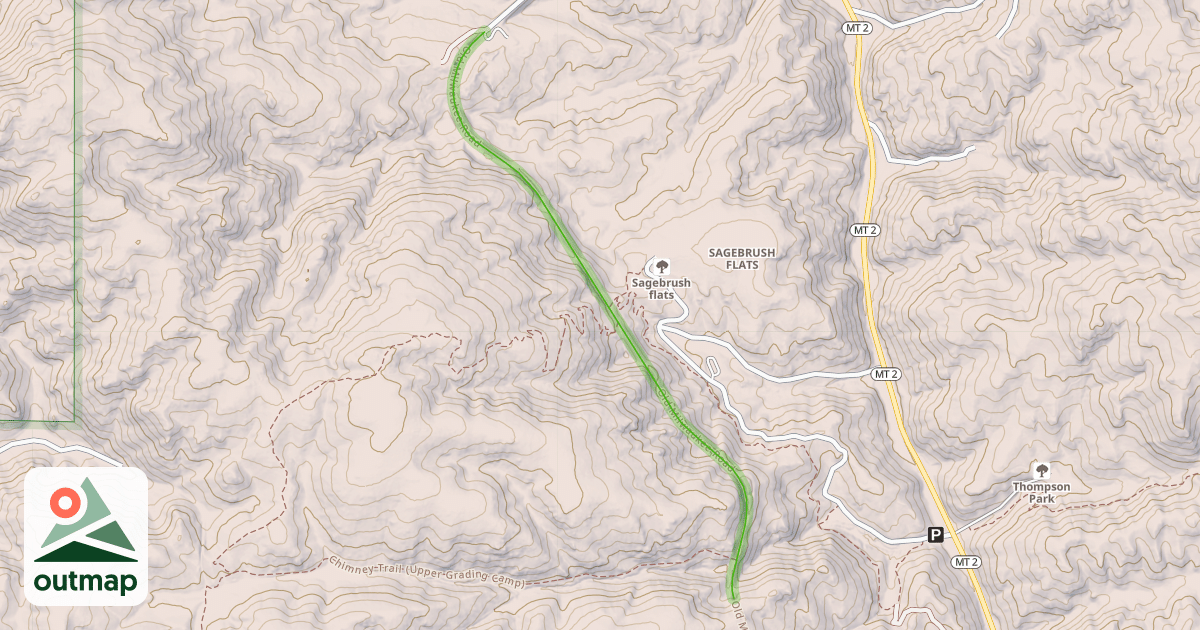 Map of Old Milwaukee Road