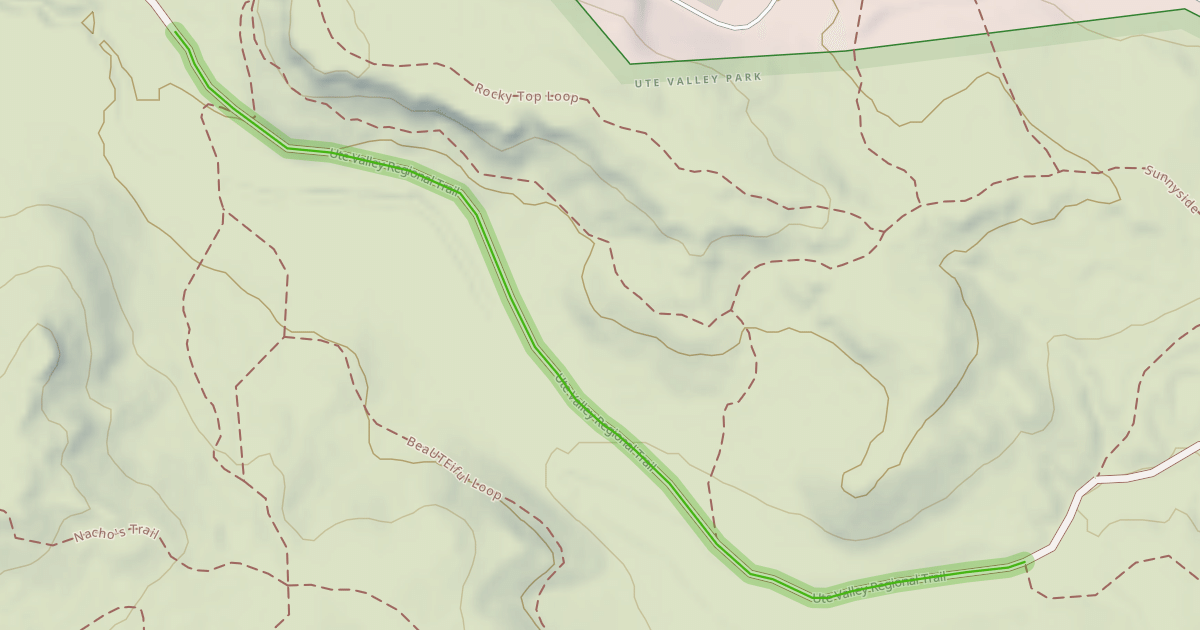 Map preview of Ute Valley Regional Trail