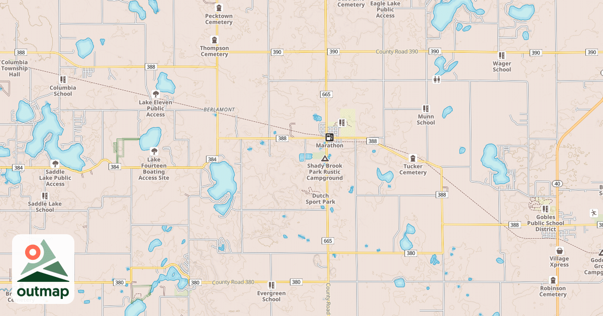 Map of Kal-haven Trail State Park