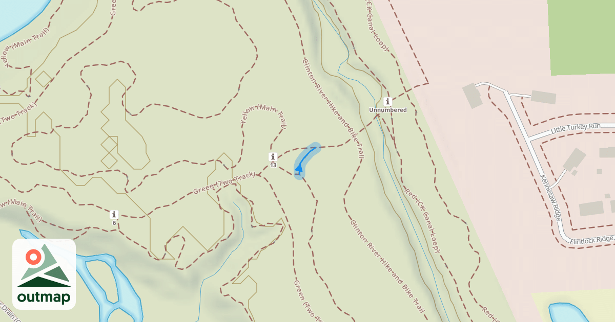 Map of Single Track: Red (CK Canal Loop)