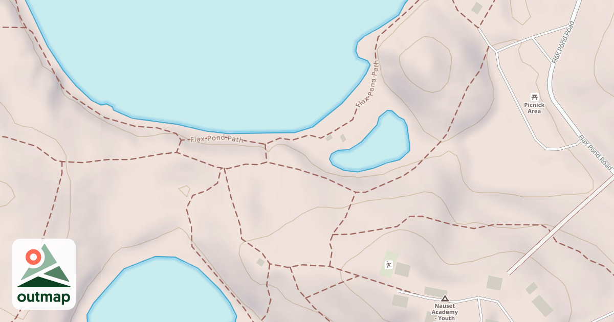Map of Flax Pond Loop Trail