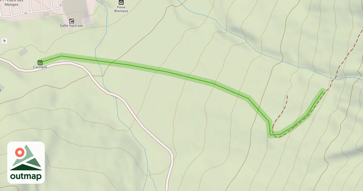 Map of Pène Blanque
