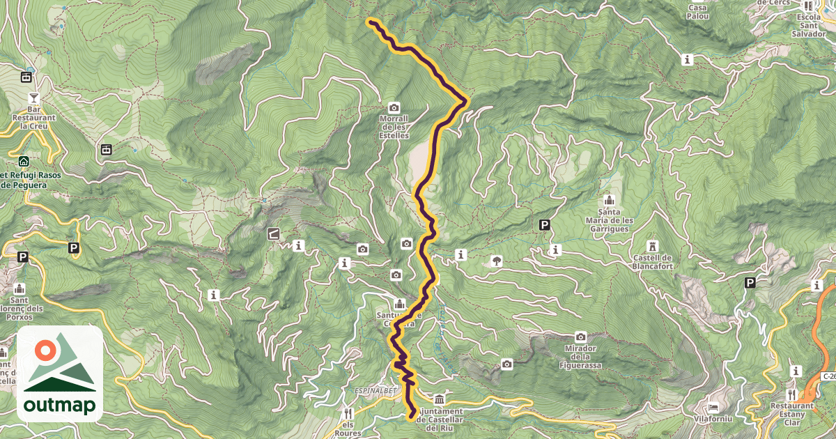 Map of GR 107 Camí dels bons homes